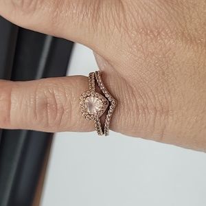 Pandora ring set size 5- rose gold
